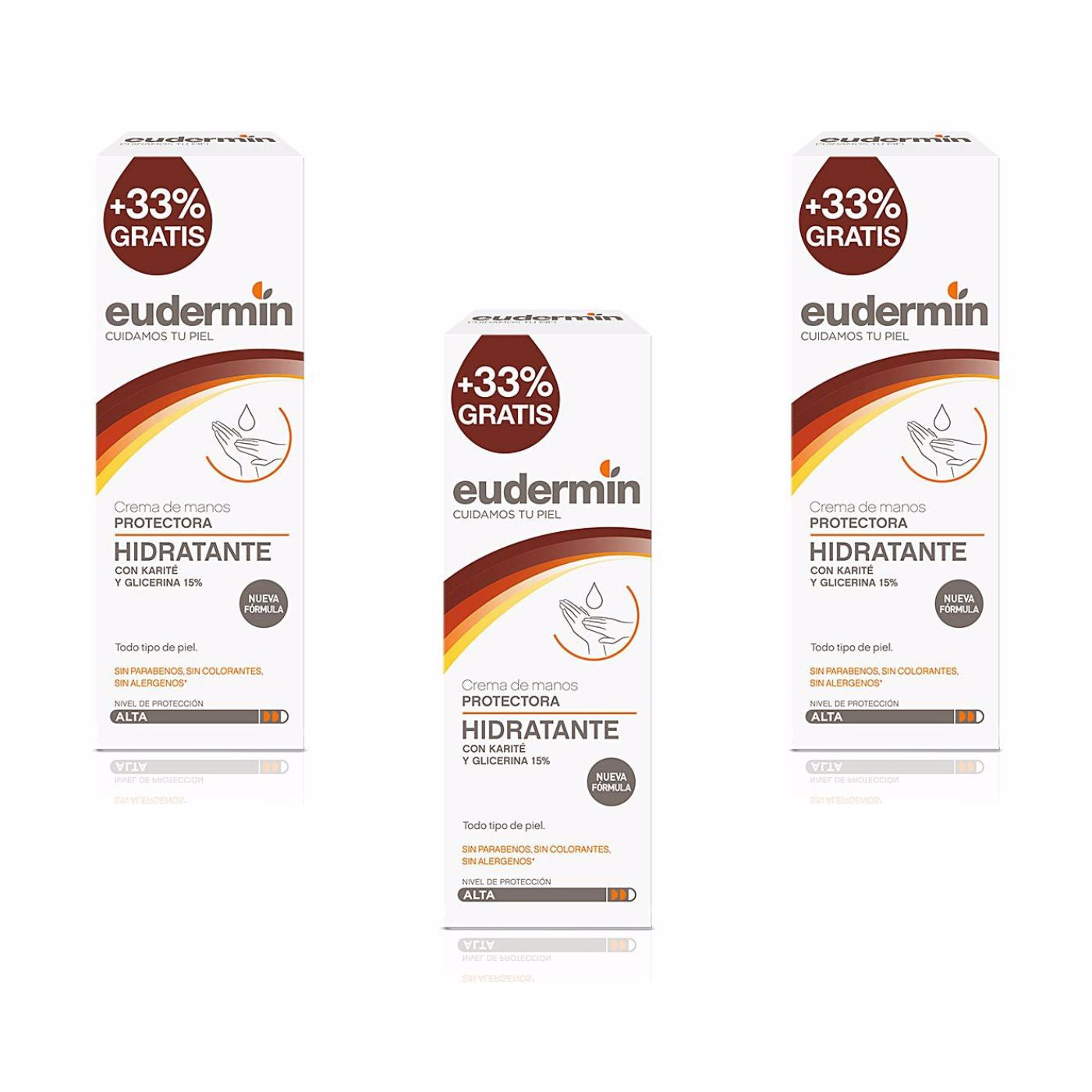 Eudermin - MANOS crema hidratante & protectora 3X75ml.
