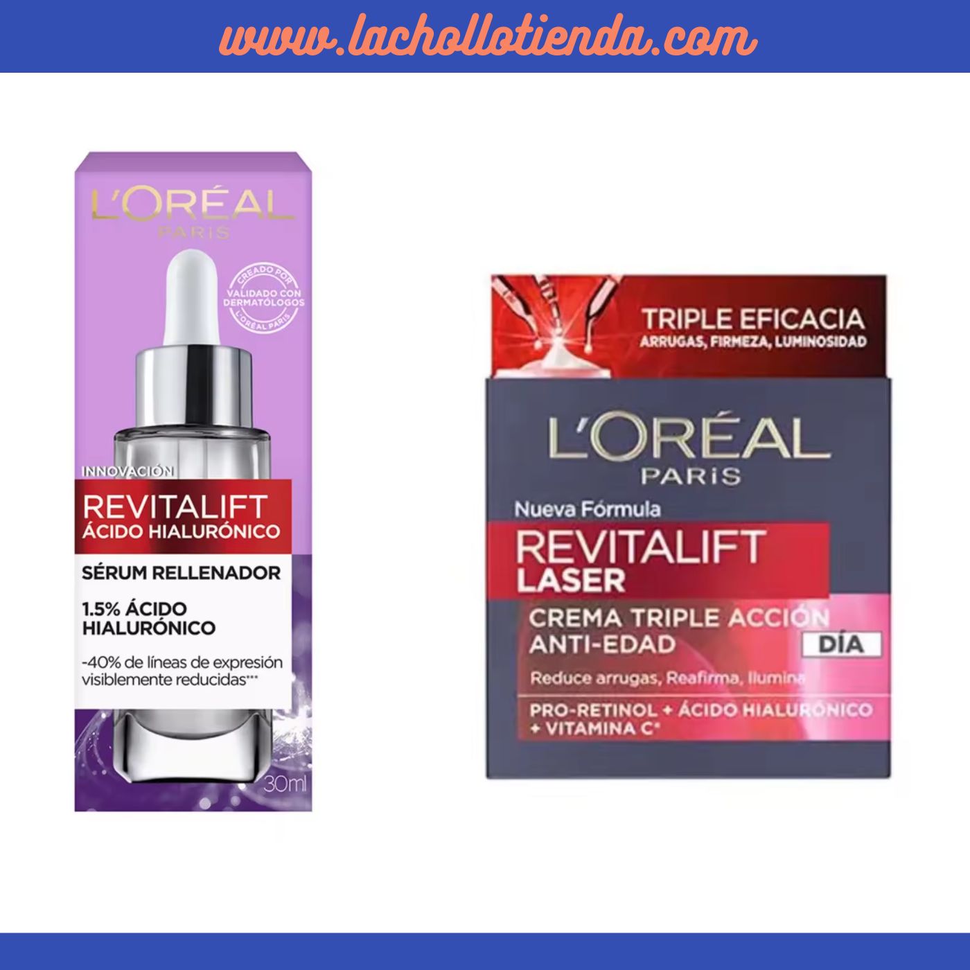 L'Oréal - Serum Revitalift Filler 30ml + Revitalift crema Día 50ml