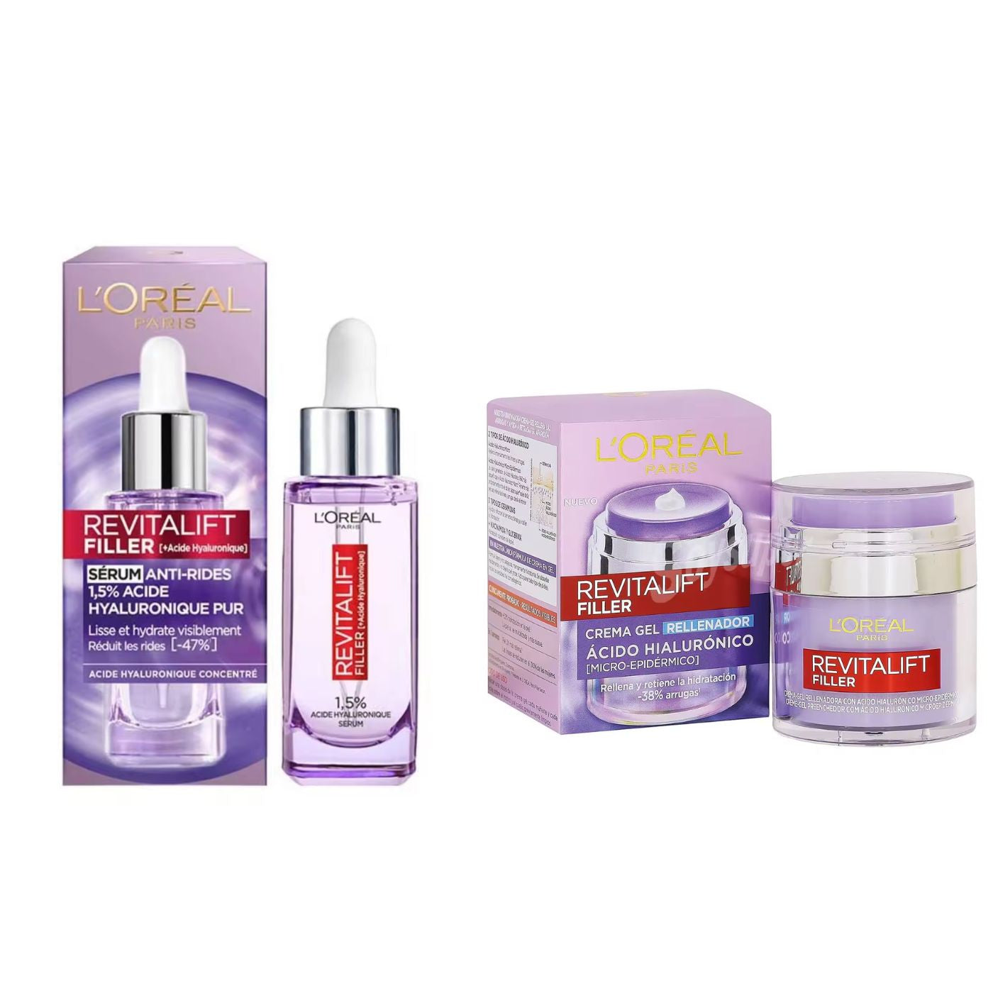 L'Oréal Revitalift Filler Pack - Sérum 30ml + Gel Crema Rellenador 50ml