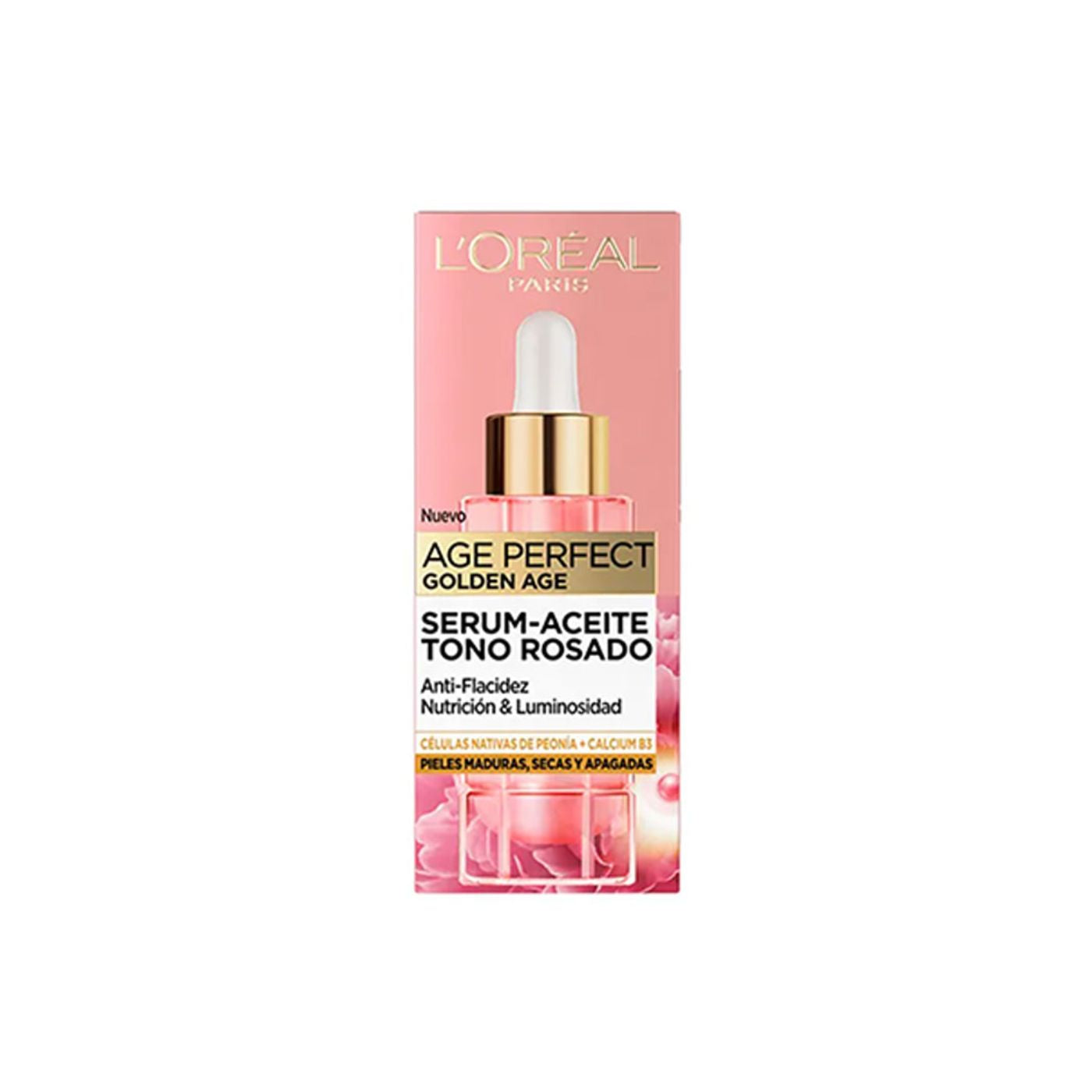Loreal Paris Serum Aceite Tono Rosado Age Perfect