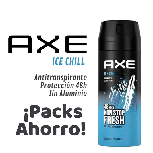 AXE - Desodorante Hombre ICE CHILL Spray 48h Packs ahorro (150 ml)