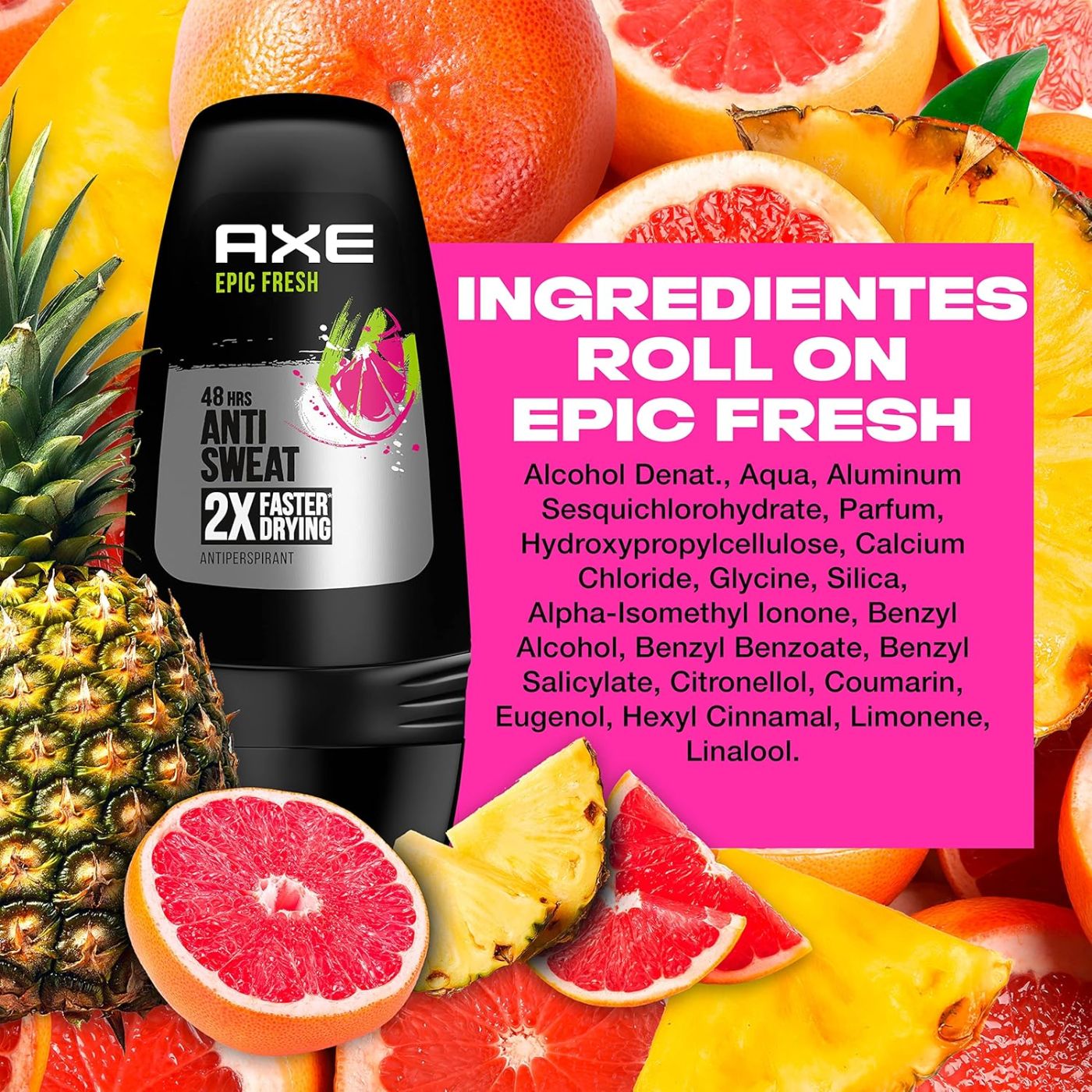 Axe Epic Fresh Roll On 50ml Pack 3 Unidades o 6 Unidades