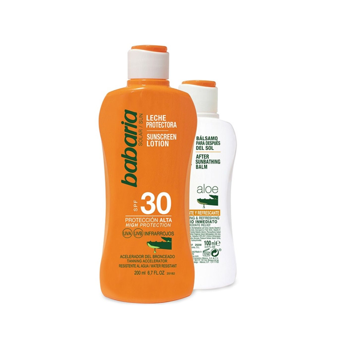 BABARIA - ACELERADOR DEL BRONCEADO SPF30 200ml + AFTER SUN ALOE 100ml