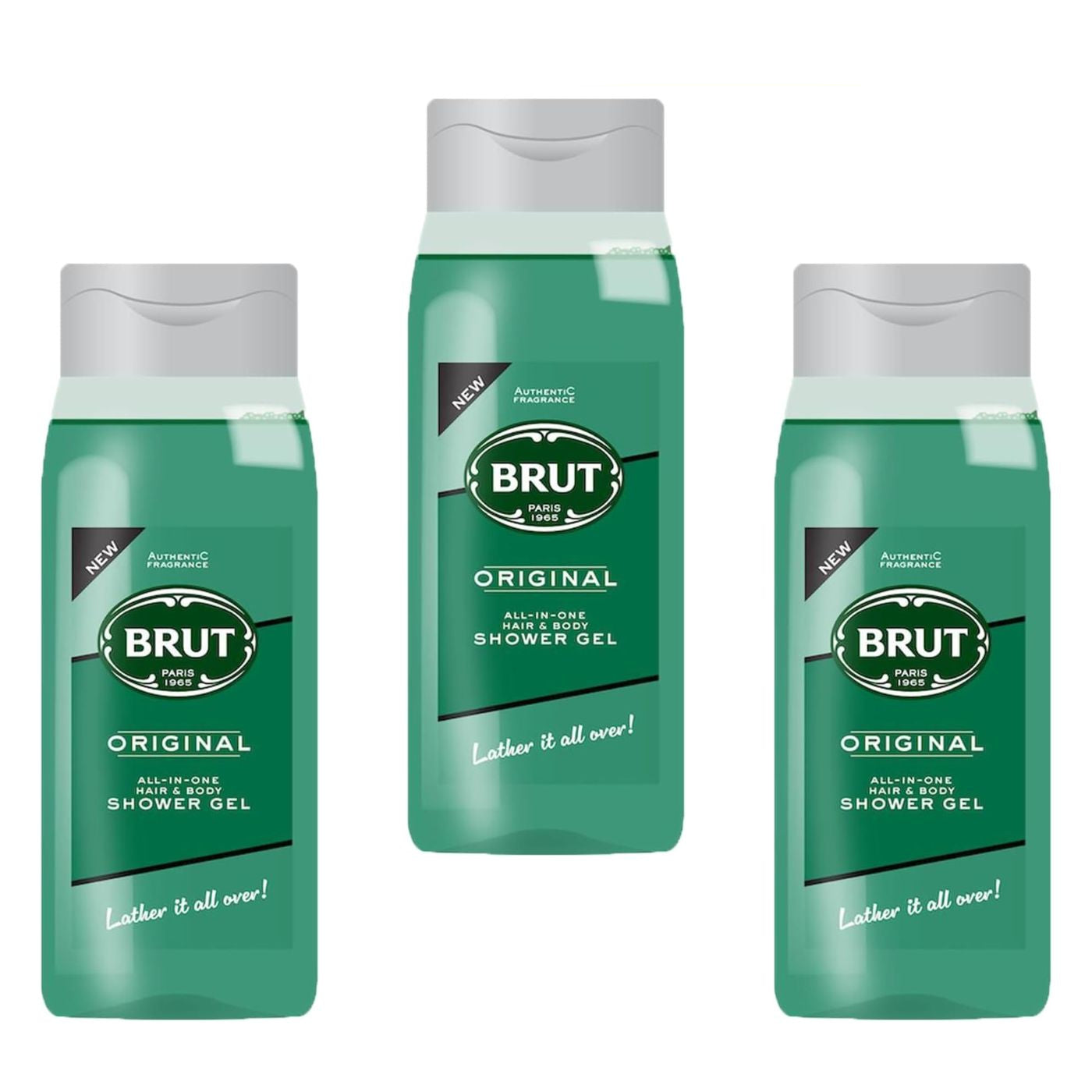 Brut Original - Gel-Champú Para Hombre XL - 3x500ml .