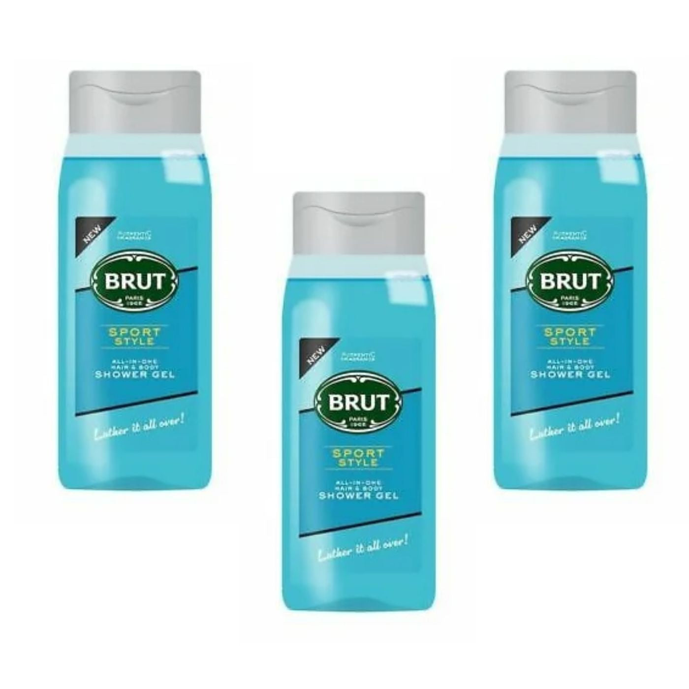 Brut Original -  Sport Stile - Gel-Champú Para Hombre XL - 3x500ml .