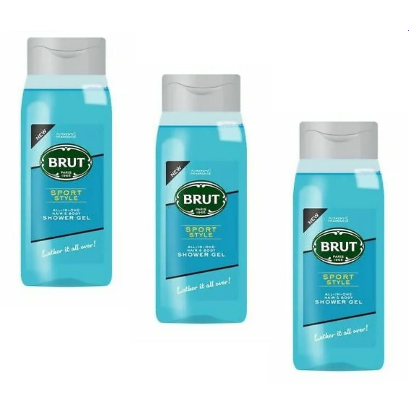 Brut Original -  Sport Stile - Gel-Champú Para Hombre XL - 3x500ml .