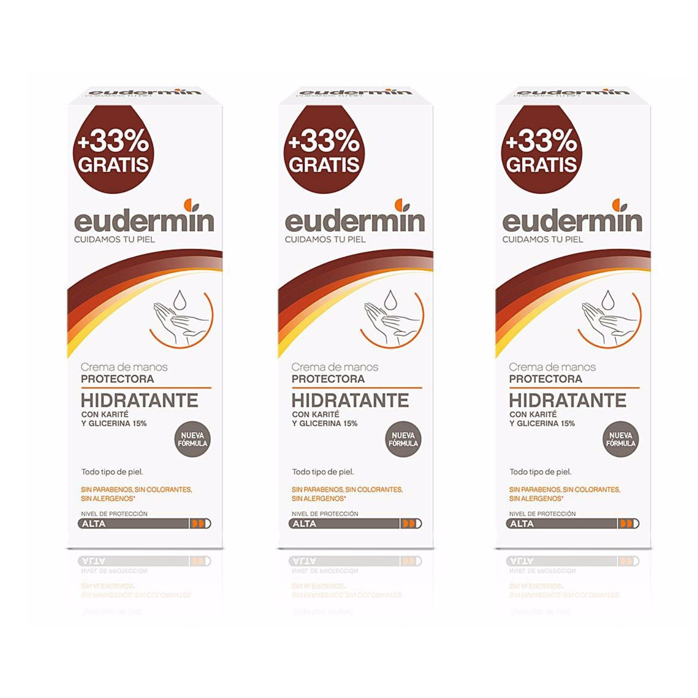 Eudermin - MANOS crema hidratante & protectora 3X75ml.