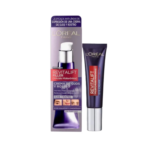 L'Oréal Paris - Revitalift Filler [+Hyaluronic Acid] 30ml para Contorno de ojos y Cara