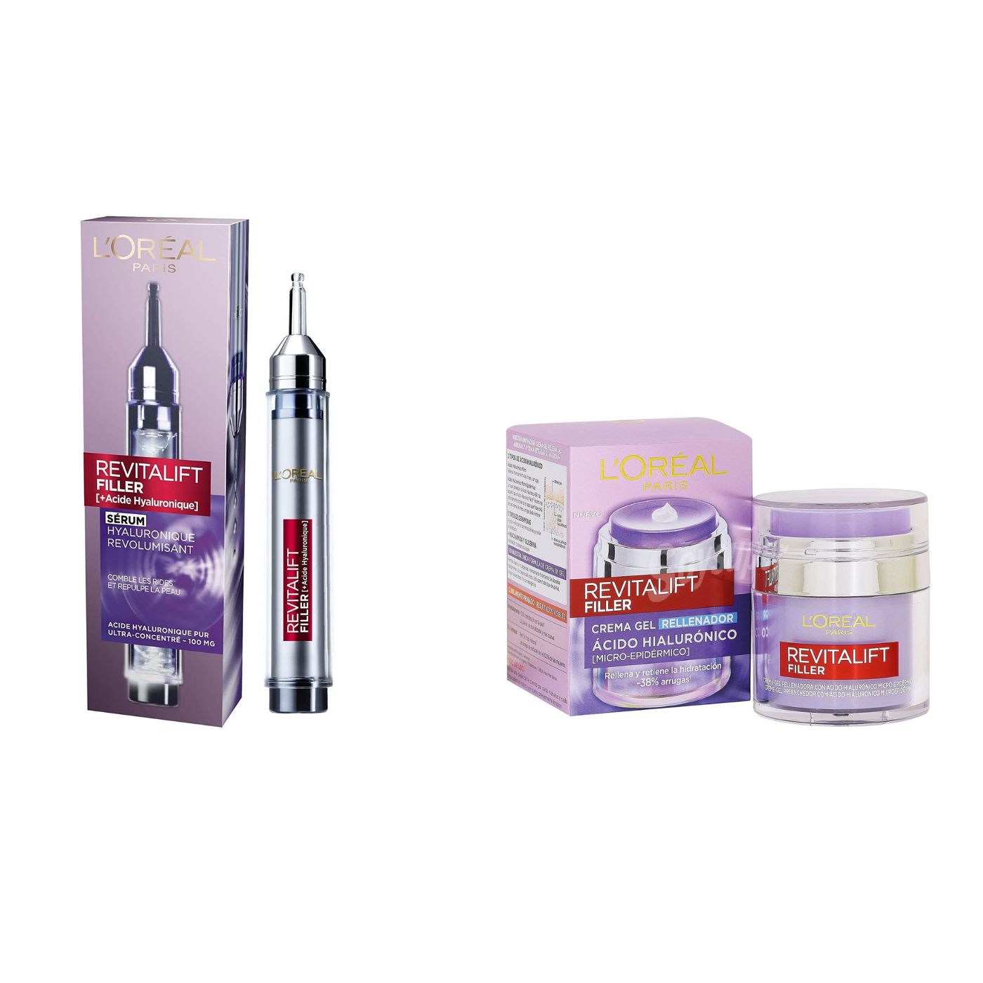  L'Oréal Paris Pack Revitalift Filler - Sérum Acido Hialurónico 16ml + Gel Crema Rellenadora de Día 50ml