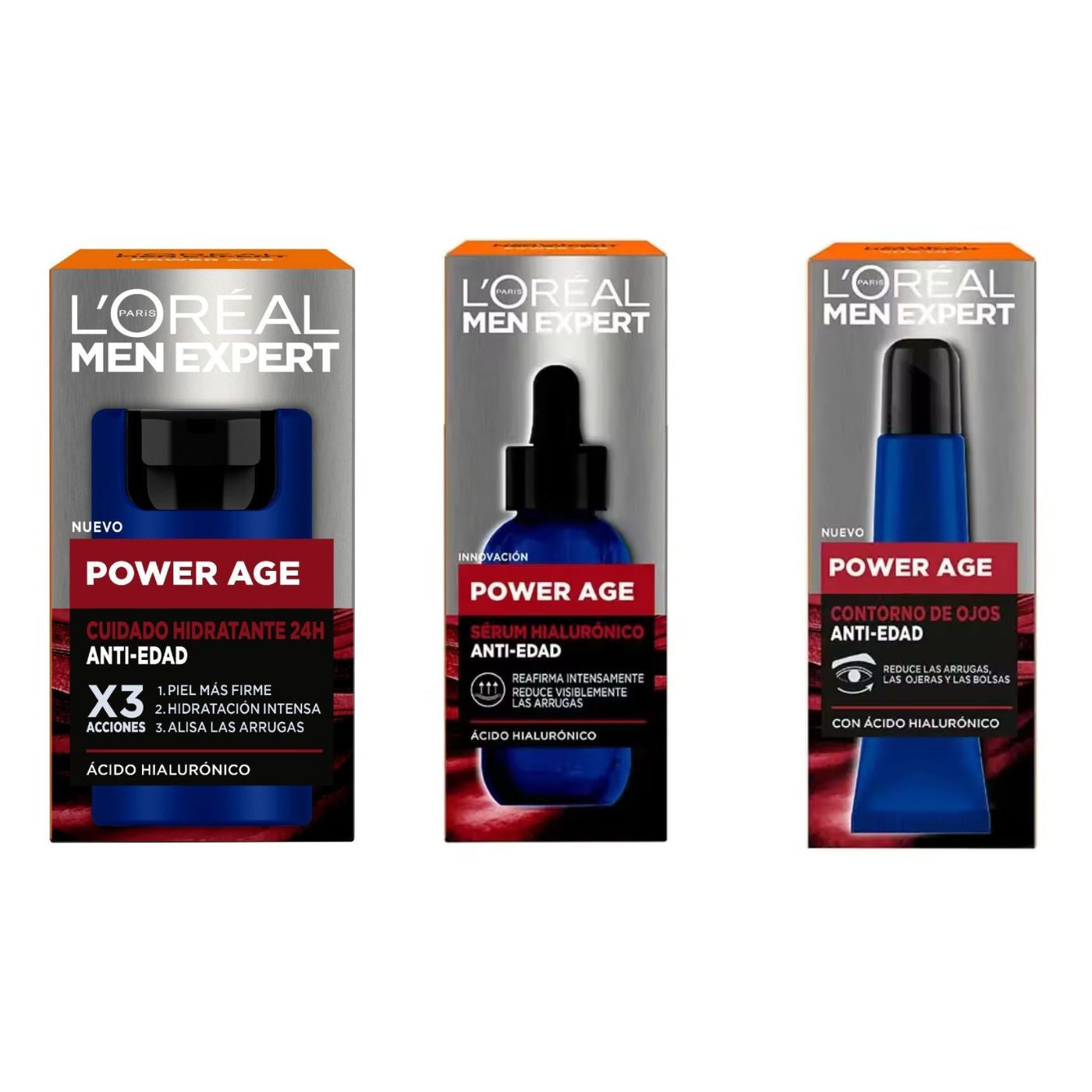 L'Oréal Men Expert Power Age Pack - SERUM 30ml + Cuidado Hidratante 50ml + Contorno de Ojos 15ml