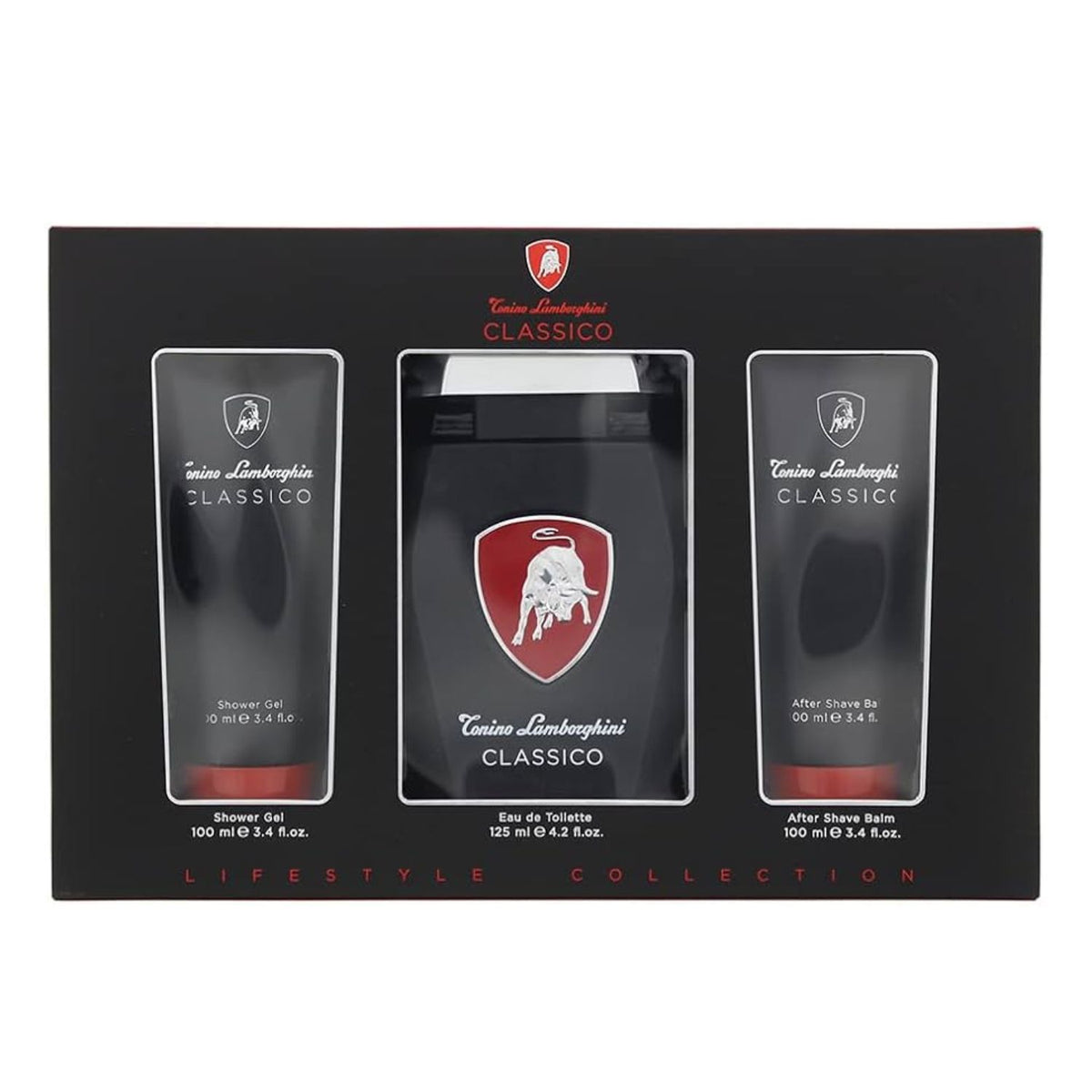 Lamborghini Set Regalo Classico - Eau De Toilette 125ml - Gel Ducha 100ml - Aftershave 100ml