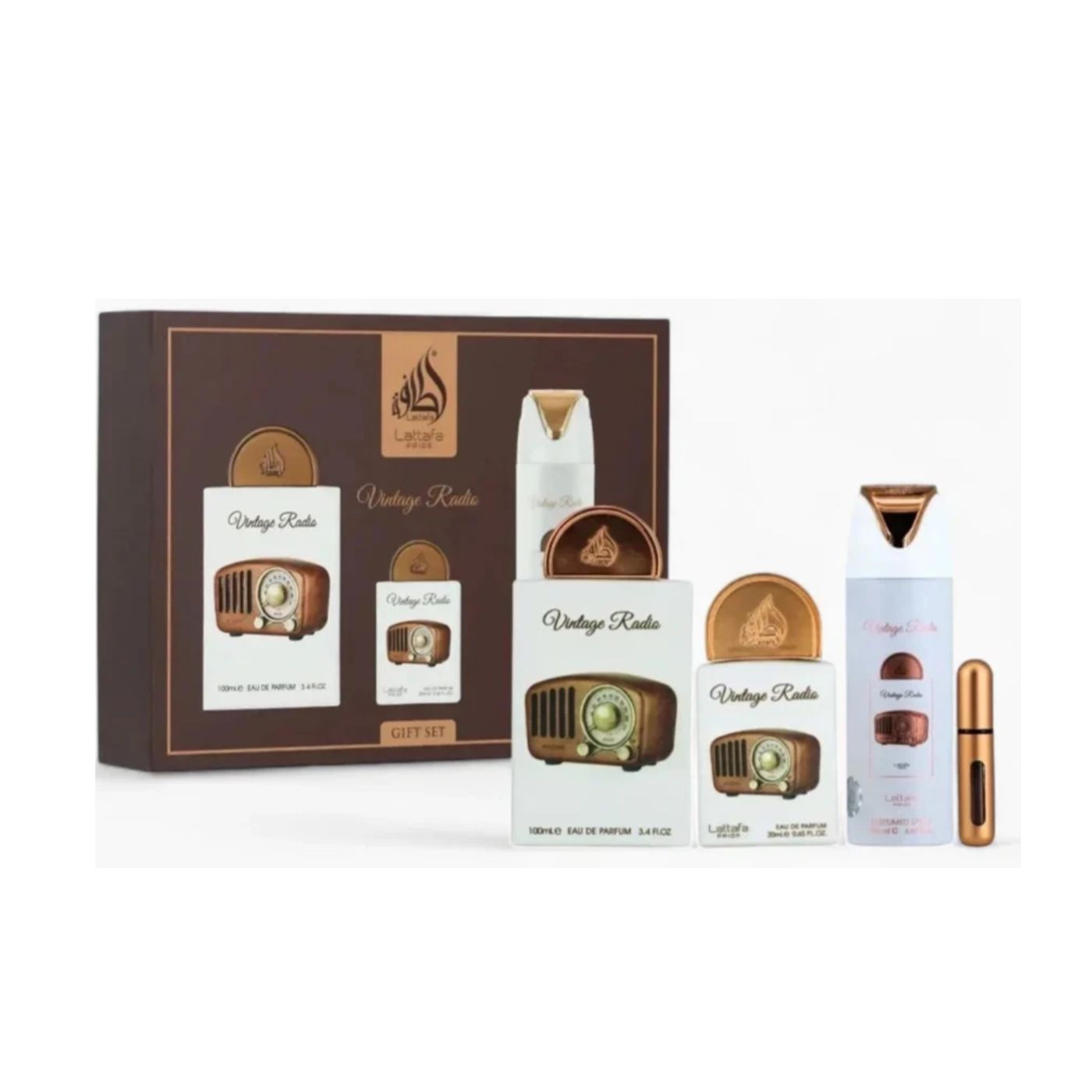 Lattafa  Pride Vintage Radio Set Regalo Eau de Parfum Unisex 100ml
