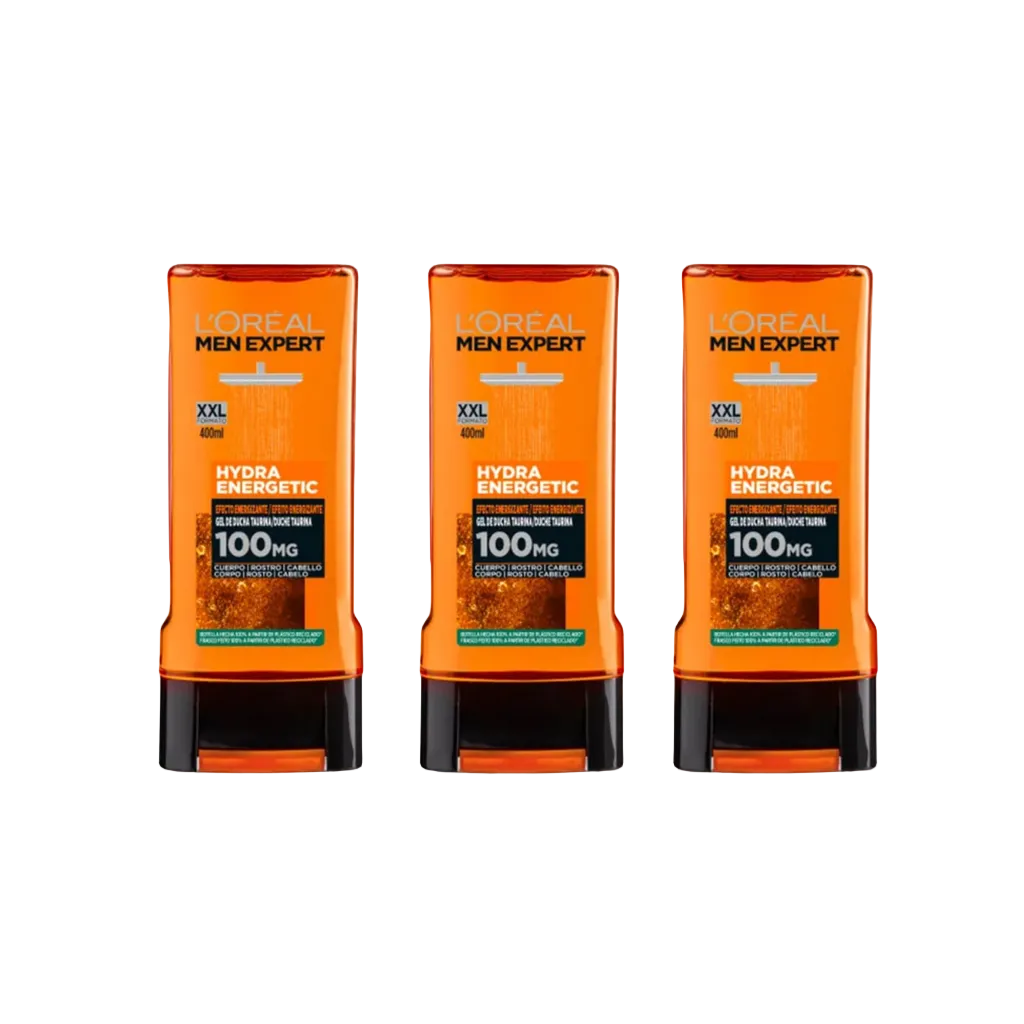 pack MEN-EXPERT-HYDRA-ENERGETIC-GEL-DE-DUCHA-400ml