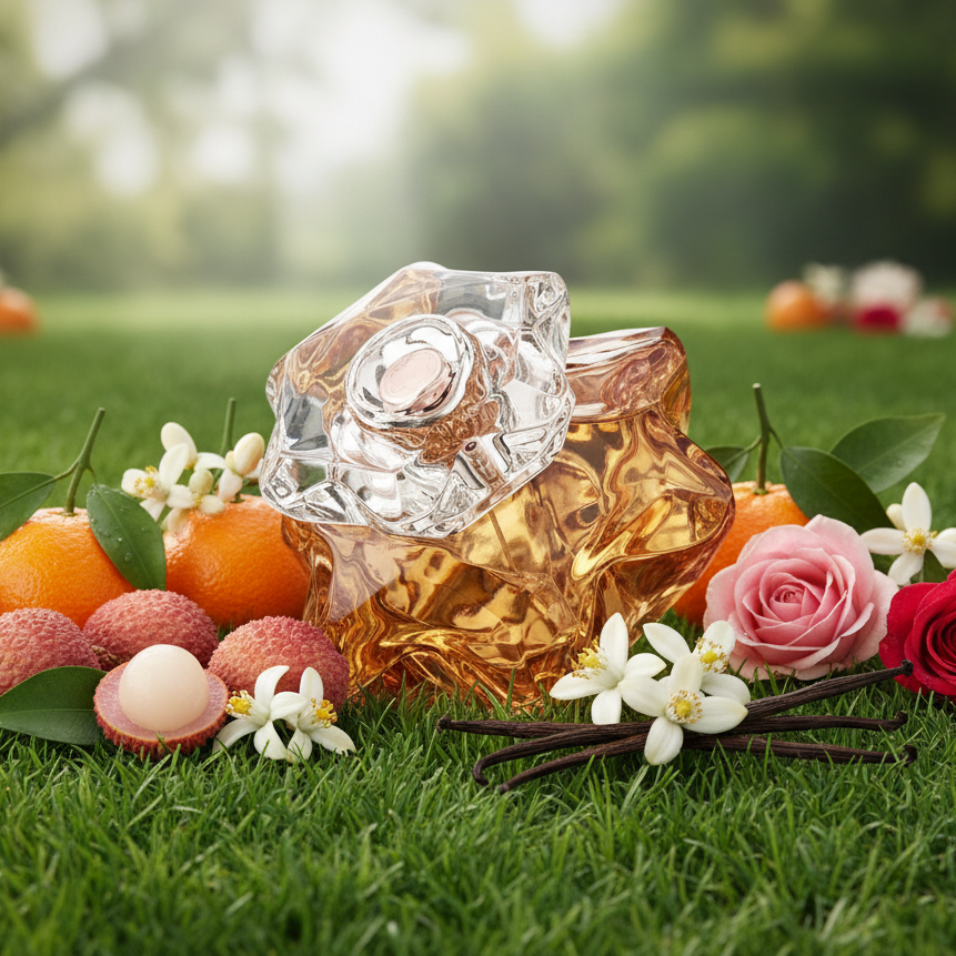 perfume rosa y vainilla