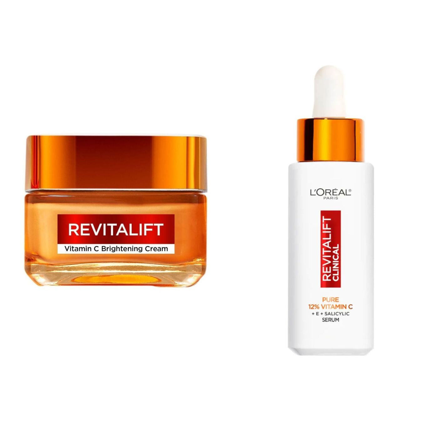PACK L'Oréal Revitalift - Sérum Clinical 12% Pure Vitamin C - 30ml + Crema Alisadora de Poros Vitamina C 50ml