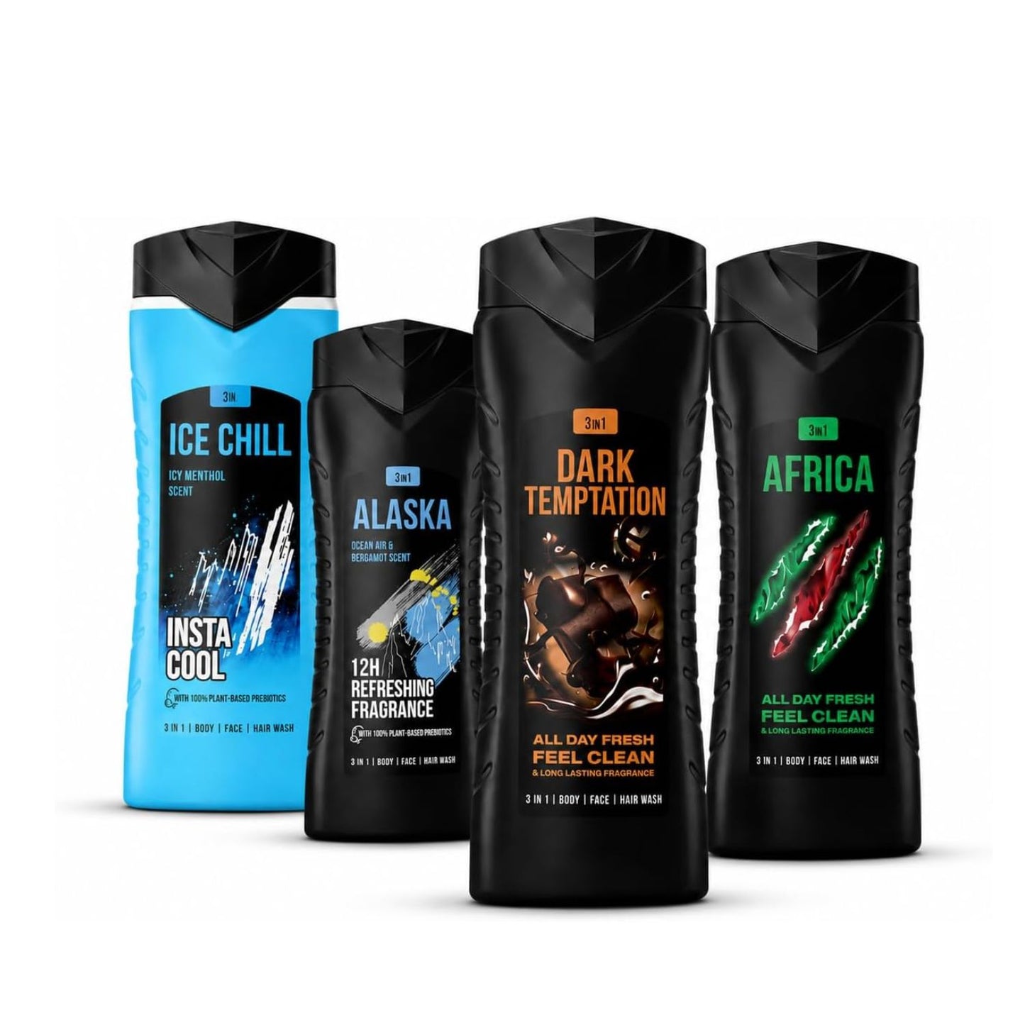 Pack Geles Ducha Axe XL 4x400ml Fragancias varias