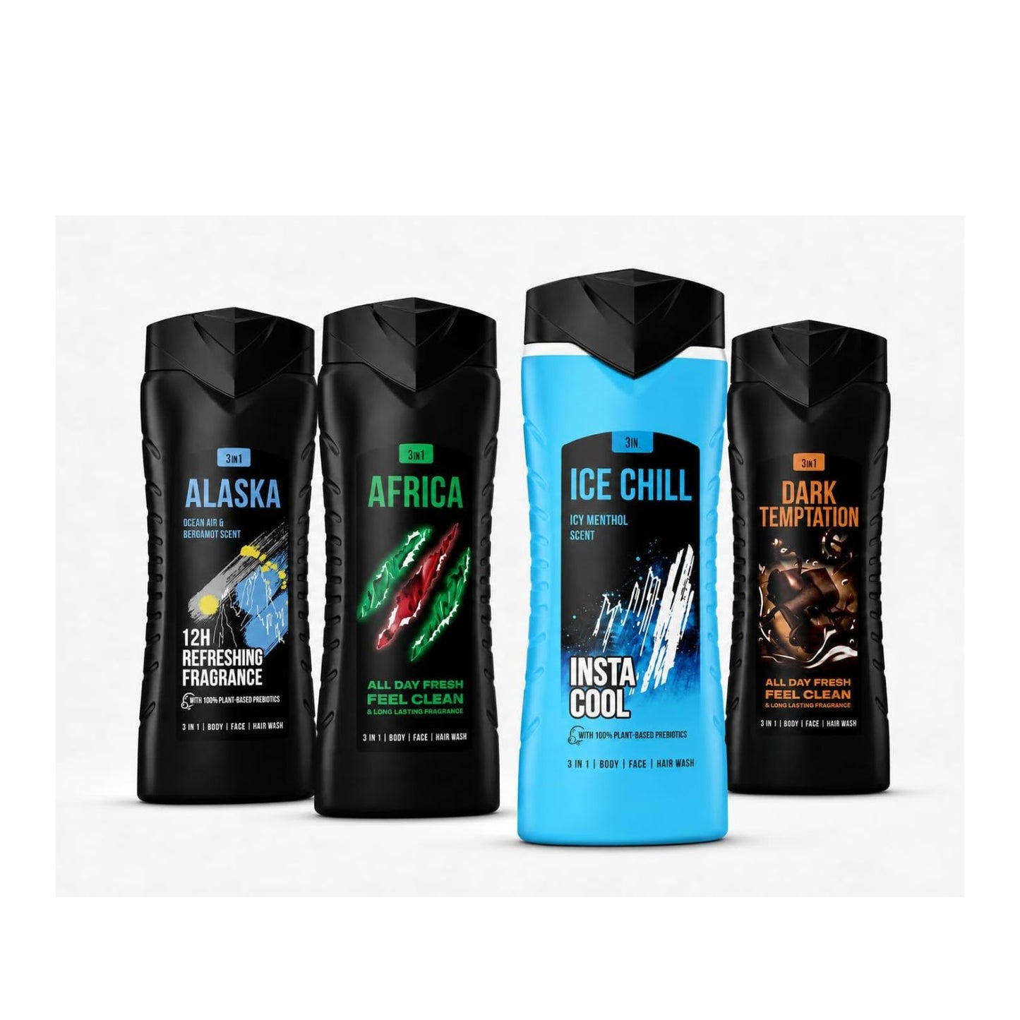 Pack Geles Ducha Axe XL 4x400ml Fragancias varias