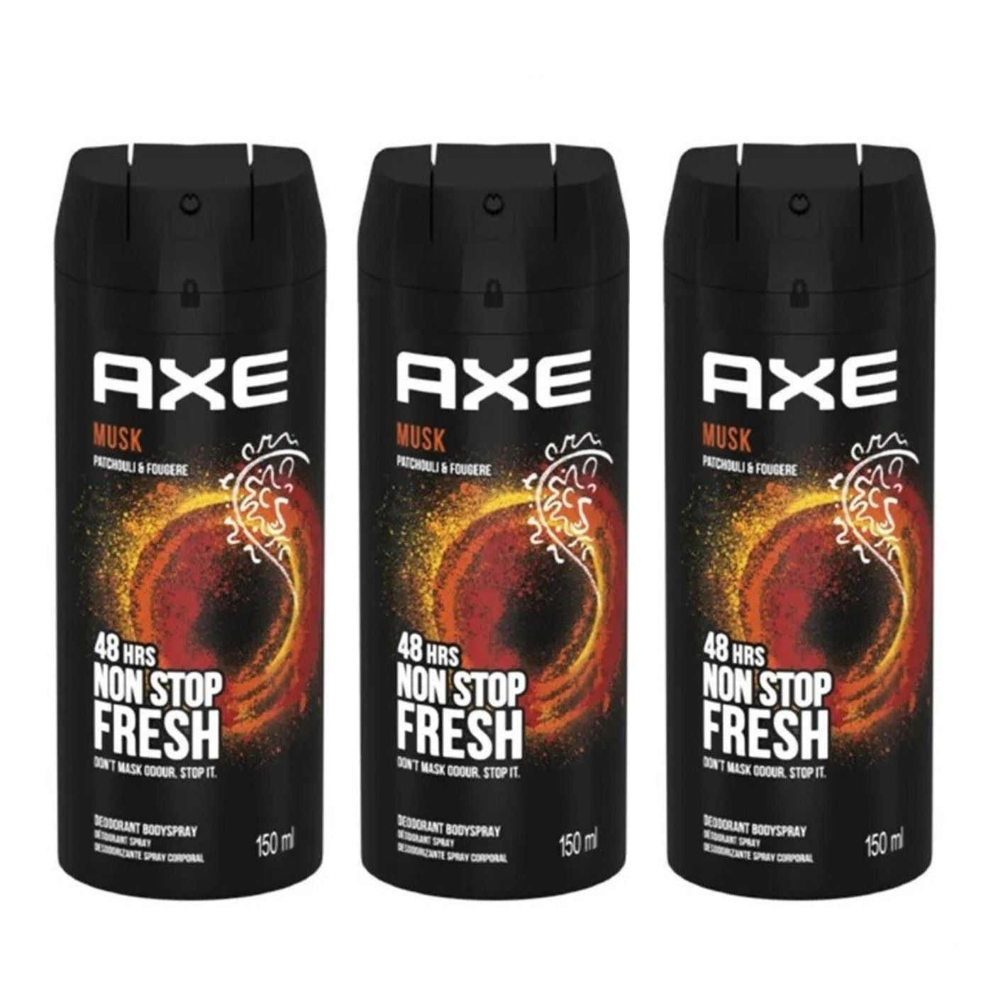 Packs Ahorro Desodorante Axe 48h Musk Spray 150ml