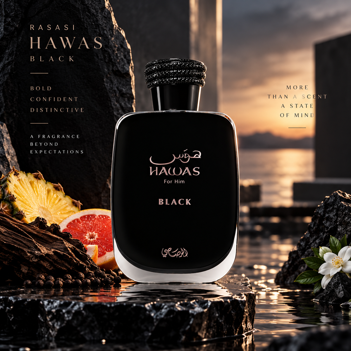 Black perfume para Hombre de Rasasi Hawas