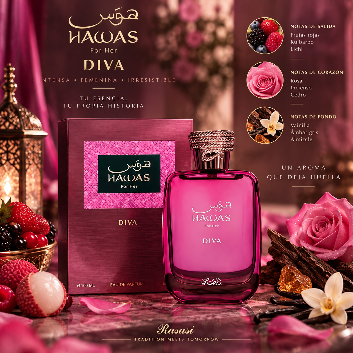 Perfume para mujer Rasasi Hawas Diva