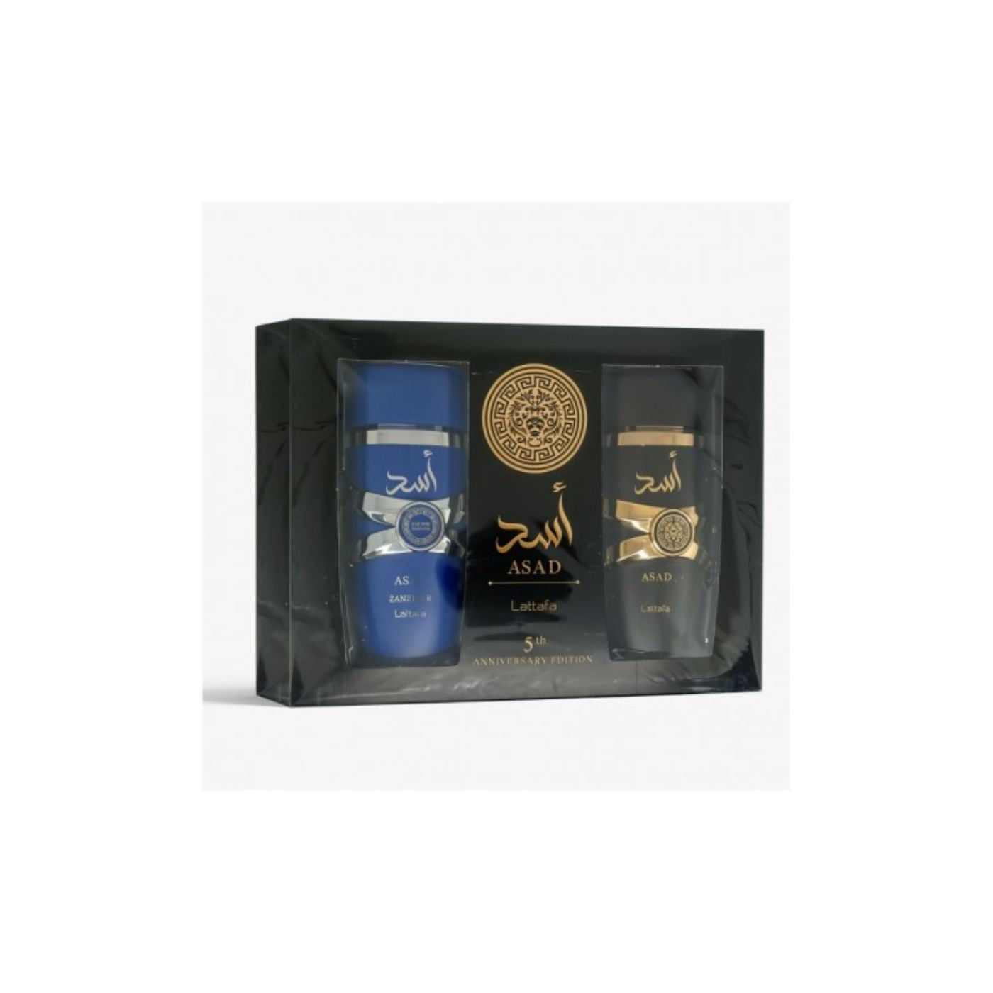Set Lattafa Edicion 5 Aniversario Asad 100ml y Asad Zanzibar 