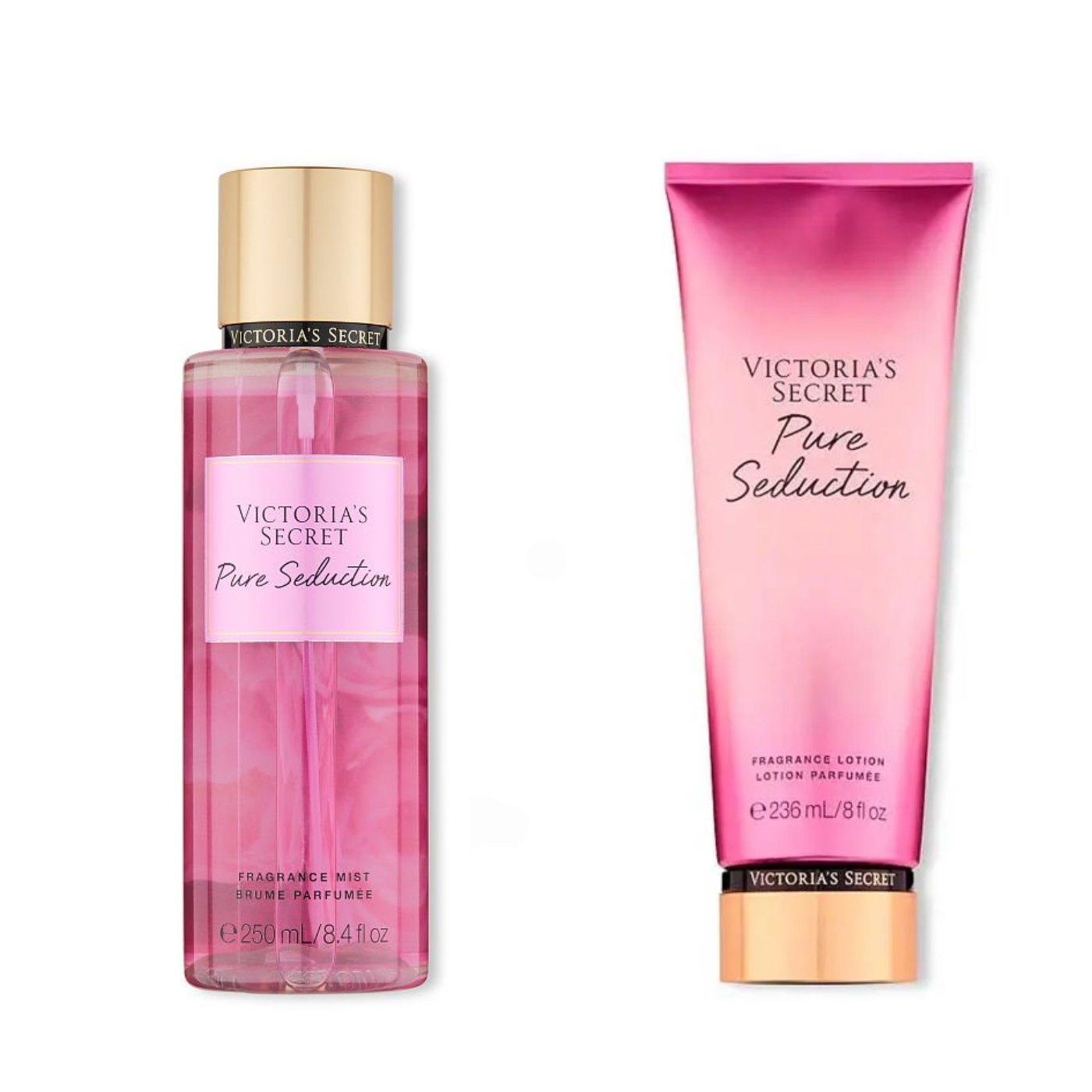 Victoria's Secret PACK Fragancia Pure Seduction - Loción Corporal 236ml + Bruma Corporal 250ml  Pera Mujer