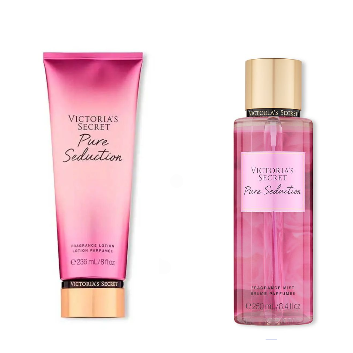 Victoria's Secret PACK Fragancia Pure Seduction - Loción Corporal 236ml + Bruma Corporal 250ml  Pera Mujer