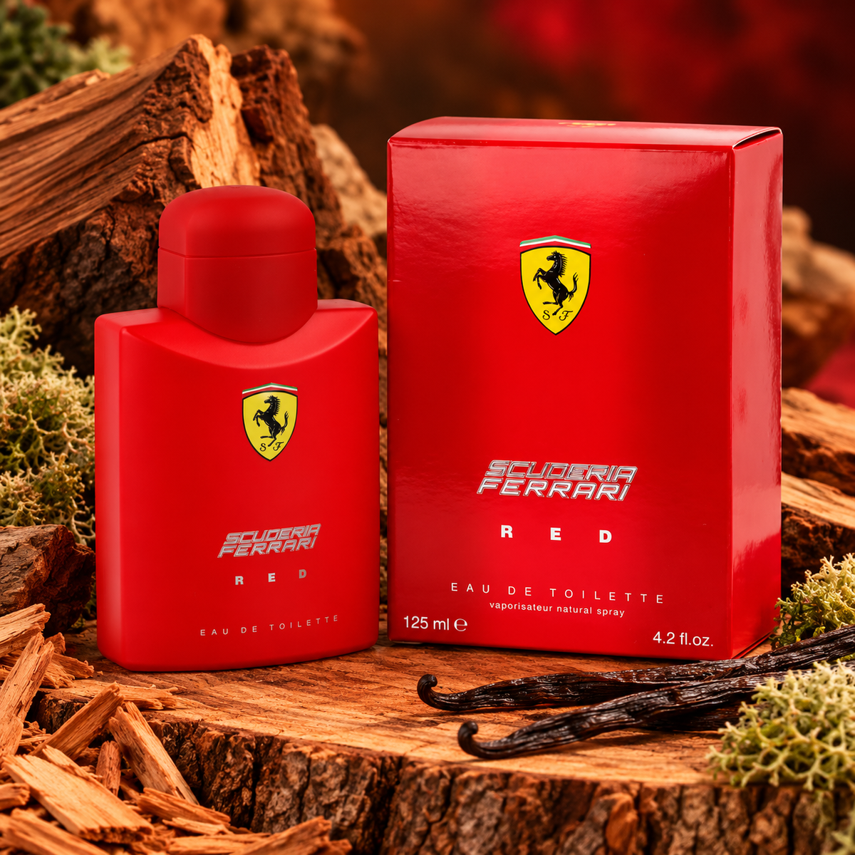 Ferrari Scuderia Red con cedro, sándalo, musgo y vainilla