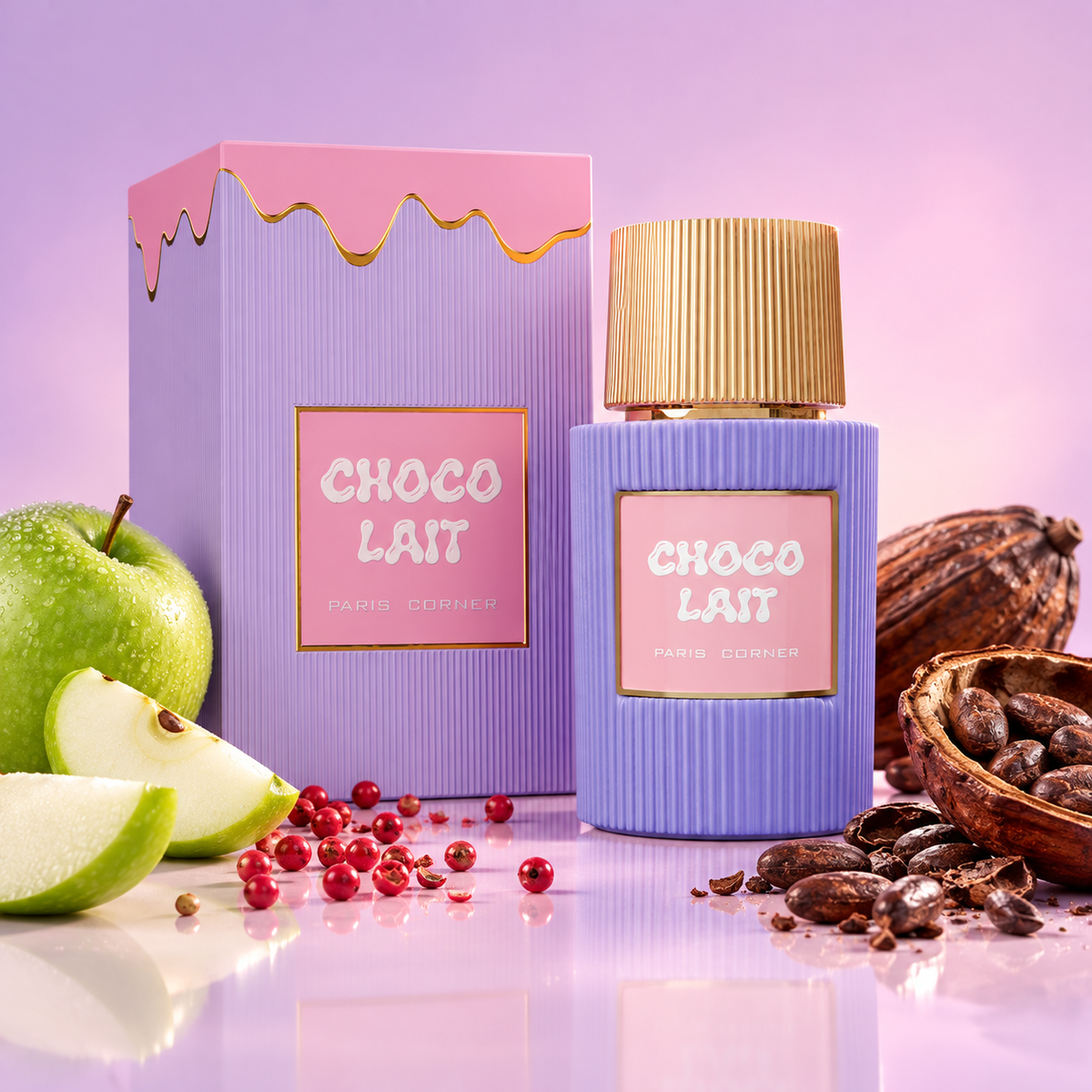 Paris Corner Choco Lait 100 ml con manzana, pimienta rosa y cacao